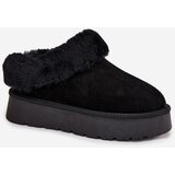 Boto Leather Suede Snow Boots Women's With Fur Black Mivelle | Shoptok.si