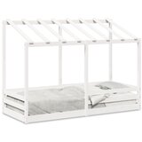  The Living Store Otroška postelja s streho bela 75x190 cm trdna borovina - Otroška Postelja, (21495683) | Shoptok.si