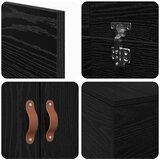  Krevet s ladicama Crni hrast 80 x 200 cm Konstruirano drvo | shoptok.hr