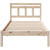  Krevetna konstrukcija Smeđa 100 x 200 cm Čvrsto borovo drvo | shoptok.hr