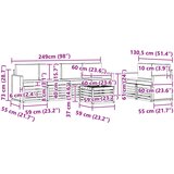  Set vanjskih sofa 7 kom. Prirodna i antracit | shoptok.hr