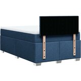 vidaXL Box spring postelja z vzmetnico modra 120x190 cm blago | Shoptok.si