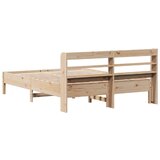 vidaXL Posteljni okvir brez vzmetnice 135x190 cm trdna borovina | Shoptok.si