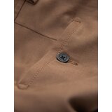 Ombre Men's classic cut chino pants with fine texture - brown | shoptok.hr