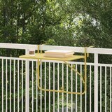 vidaXL Balkon Miza Zlata Kovina Srednja Nastavljivi nasloni za roke | Shoptok.si