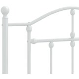 vidaXL Kovinski posteljni okvir z vzglavjem bel 80x200 cm | Shoptok.si