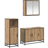 VidaXL set namještaja za kupaonicu 3 pcs hrast artisan 90 x 33 x 60 cm VidaXL set namještaja za kupaonicu 3 pcs hrast artisan 90 x 33 x 60 cm Slike
