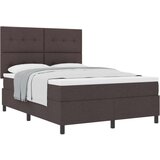 Box Postelja s box springom z vzmetnico temno rjava 160x200 cm tkanina, (22080943) | Shoptok.si
