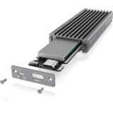 Icybox kućište za SSD disk IB-1817M-C31, M.2 NVMe, USB 3.1 Type-C, Type-C to Type-A USB cable, siva | shoptok.hr