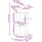  Penjalica za mačke sa stupovima za grebanje svjetlosiva 141 cm | shoptok.hr