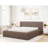 ELTAP rjava oblazinjena zakonska postelja s prostorom za shranjevanje z letvenim dnom 160x200 cm carilla – | Shoptok.si
