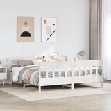  Okvir kreveta bez madraca bijeli 180x200 cm od masivne borovine | shoptok.hr