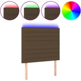 Maison Chic LED Posteljno vzglavje - Vzglavna omarica - Nočna omarica temno rjavo 100x5x118/128 cm blago, (21709654) | Shoptok.si