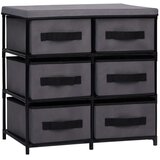 Ormarić za pohranu sa 6 ladica 55 x 29 x 55 cm sivi čelični | shoptok.hr