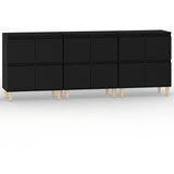  Komode 3 kom crne 60x35x70 cm od konstruiranog drva | shoptok.hr