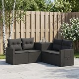  Set sofe 5 kom. Crna Poli Rattan i čelik | shoptok.hr