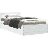  Okvir kreveta s uzglavljem bijeli 90 x 200 cm konstruirano drvo | shoptok.hr