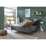 Meise Möbel Sivi tapecirani bračni krevet s prostorom za odlaganje s podnicom 180x200 cm Lando – | shoptok.hr