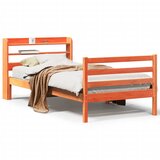 vidaXL Posteljni okvir brez vzmetnice voščeno rjav 90x190 cm borovina Cene
