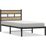 Metalni Kovinski posteljni okvir brez vzmetnice sonoma hrast 107x203 cm, (21611513) | Shoptok.si