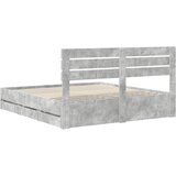  Krevetna konstrukcija s ladicama Betonski sivi 180 x 200 cm Siva 206 x 183 x 100 cm | shoptok.hr