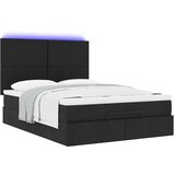 vidaXL otomanski okvir kreveta s madracem crni 140x200cm od tkanine | shoptok.hr