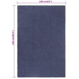  Tepih pravokutni modri 160 x 230 cm pamučni | shoptok.hr