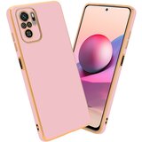 Cadorabo Ohišje, združljiv s Xiaomi v sijajnem roza - zlato - zaščitno prevleko iz fleksibilnega silikona TPU in z zaščito pred kamero, (20617662) | Shoptok.si