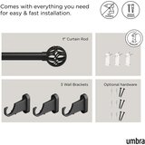 Umbra Mat crna željezna proširiva karniša 107 - 305 cm Aria – | shoptok.hr