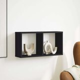 vidaXL Stenska omarica 60x16x30 cm črna inženirski les | Shoptok.si