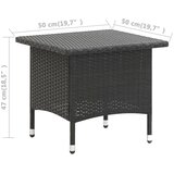  Čajni stolić crni 50 x 50 x 47 cm od poliratana | Eponuda.com