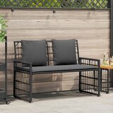  Vanjska klupa Jednobojno Crna i tamno siva 116 x 55 x 82 cm | shoptok.hr