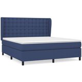  Krevet s oprugama i madracem plavi 160x200 cm od tkanine | shoptok.hr