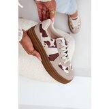 Boto Women's Platform Sneakers With Patches Beige Lincidi | Shoptok.si