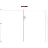 vidaXL Retraktabilna bočna tende Pijesak 500 x 140 cm Poliester - Pijesak 140 x 500 cm | shoptok.hr