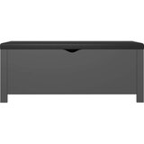 vidaXL kutija za pohranu s jastukom siva 105 x 40 x 45 cm od iverice | shoptok.hr