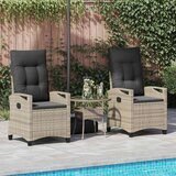  Vrtni Stol 2 pcs Svetlo siva in temno siva 56 x 60 x 112 cm, (5000285828) Slike