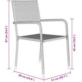  Vrtni set za objed 3 kom. Crna poliratan | shoptok.hr