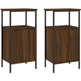 Maison Chic Dvo delni komplet Nočne omarice - Nočne mize rjavi hrast 41x31x80 cm inženirski les, (21688838) Cene