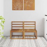  2 Komad Srednja sofa za van Čvrsto drvo akacije Prirodna | shoptok.hr
