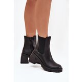 Boto Womens Ankle Boots On Heel Black Thalira | Shoptok.si