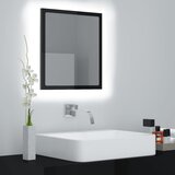 vidaXL LED kopalniško ogledalo visok sijaj črno 40x8,5x37 cm Cene