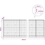  Gabion s žicom debljine 3,5 mm i mrežom 10x10 cm 450x50x100 cm | shoptok.hr