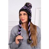 Kesi Cap with braids Fabia K272 black+purple | Shoptok.si