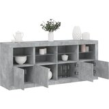 Komoda s LED svjetlima siva boja betona 163x37x67 cm | shoptok.hr