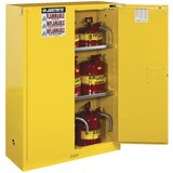 Justrite FM varnostna omara, VxŠxG 1651 x 1092 x 457 mm, samozapiralna vrata, za vodi škodljive snovi, rumena | Shoptok.si