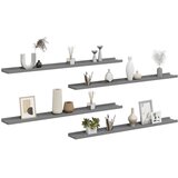  Zidne police 4 kom sive 100 x 9 x 3 cm | shoptok.hr