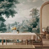  Foto tapeta - View of the Park and Lake Retro Vintage Landscape in Greens 300x210 Standard | shoptok.hr