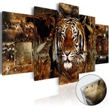  Slika na akrilnom staklu - Golden Jungle [Glass] 200x100 Cijene
