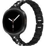 INF elegantna diamantna zapestnica iz nerjavečega jekla za samsung watch 8 black, (5000090681) | Shoptok.si